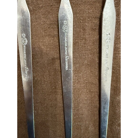 Vtg SRI Ravenna STANLEY ROBERTS Japan Stainless Flatware Butter Knives (3) MCM - Picture 5 of 6